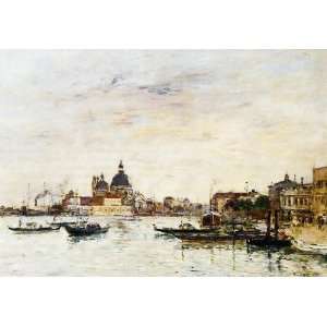   Mole at the Entrance of the Grand Canal and the, By Boudin Eugène