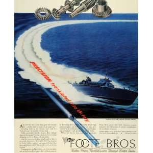 1944 Ad Foote Bros. Gear & Machine Corp Chicago Warship Sterling 