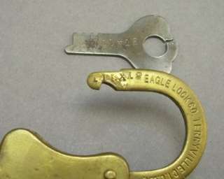 Vintage Antique Eagle Brass Lock Padlock Patent Date 1895 with 