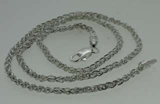 925 Sterling Silver Wheat 2.6 mm Chain 16 Italy  