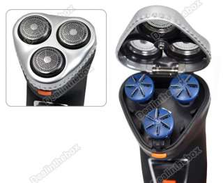 New Washable 3 Heads Electric Shaver Hair Rechargeable Black 110~230V 