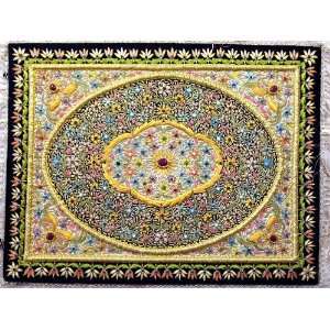 Decorative Royal Kashmiri Jewel Carpet Wall Decor Art  