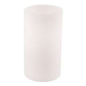  Round Flameless Real Wax Pillar Candles 6 Inch White