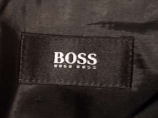 Hugo Boss Mens Black Tuxedo Super 100 Wool 3 Button Suit 40R  