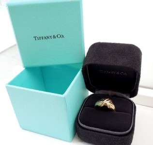 Tiffany & Co. 18k YG SIGNATURE X Ring   GAL Appraisal ~ Tiffany Boxes 