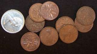 1946 1978 Canada 1 Cents 25 Cents 10 Coins  
