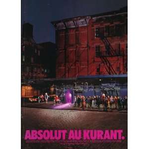 1996 Ad Absolut Au Kurant Purple Bottle Night Club   Original Print Ad