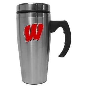  Wisconsin Badgers Contemporary Travel Mug   NCAA College 