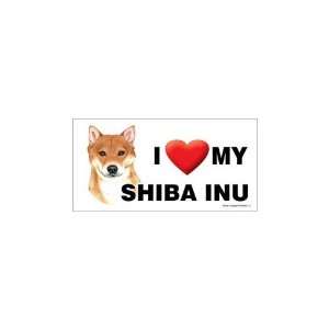  I Love my Shiba Inu Dog 8x4 Magnet