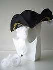 Franco American Novelty 28342 01 Colonial Tricorn Hat Deluxe Black 