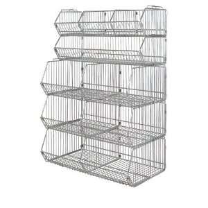  Chrome Wire Shelving Modular Stacking Basket Unit   WR5 