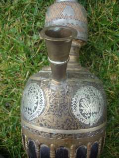 HUGE 19th C MUSEUM QUALITY ANTIQUE ISLAMIC INDIAN HOOKAH PIPE WITH 