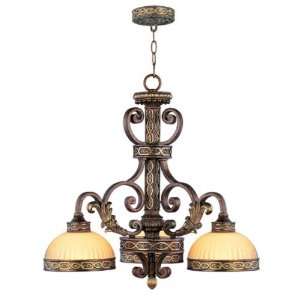   Light Chandelier in Palacial Bronze with Gilded Acce