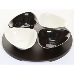  Fine Ceramic Accent Plate Set   Contemporary Appetizer 