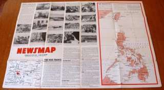 NEWSMAP WW II Poster 1944 The Philippines Vol.3 No. 27F  