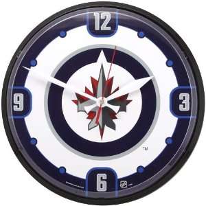 NHL Winnipeg Jets Logo & Name Round Wall Clock