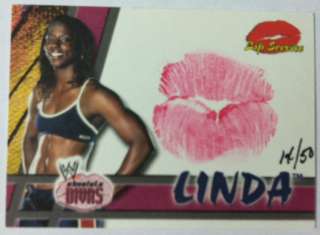 2002 LINDA MILES WWE ABSOLUTE DIVAS LIP SERVICE KISS 14/50  
