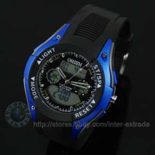 Alarm Stopwatch Dual Core Men LCD Digital Sport Watch  