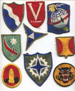 WWII Patch Collection mostly US Army including Tank Destroyer Airborne 