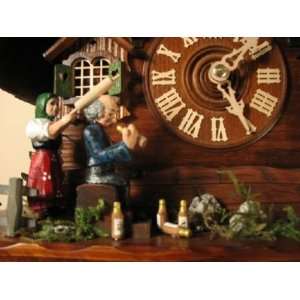  Romba Cuckoo Clock, Angry Hausfrau II, Beer drinker, Model 