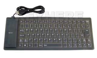 Flexable Mini USB Silicone Roll up Foldable Keyboard PC  