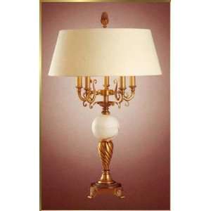  Table Lamp, CM 365 5T, 6 lights, Antique Brass, 24 wide X 