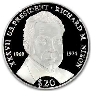  Liberia 2000 $20 Silver Proof Richard M. Nixon Toys 