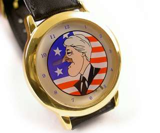   Clinton Growing Nose Pinocchio Wrist Watch Political Character RARE