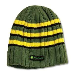  John Deere Green/Yellow Stripe Knit Hat