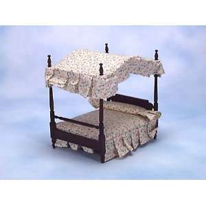  Dollhouse Miniature Double Canopy Bed 