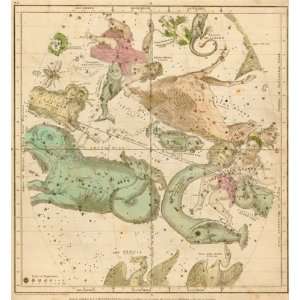  Burritt 1835 Antique Map of the Constellations of October 