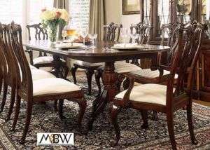 Cherry 6 Ft Oval Pedestal Dining Table with Two Leaves  