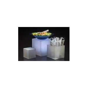  Set of Three Frosted Acrylic Cube Risers