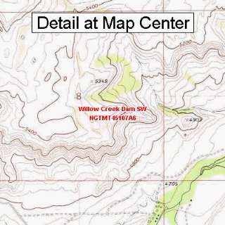 USGS Topographic Quadrangle Map   Willow Creek Dam SW, Montana (Folded 