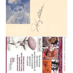  Johnny Allen Autographed 3x5 Card (James Spence 