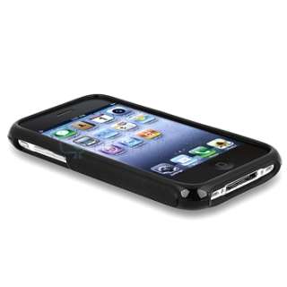   Gel Rubber Soft Cover Case+Screen Protector for iPhone 3 G 3GS  