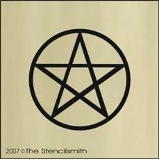 318 STENCIL Pentagram wiccan charmed celtic elements  