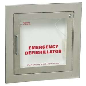  Fully Recessed AED Wall Cabinet With Stainless Steel 