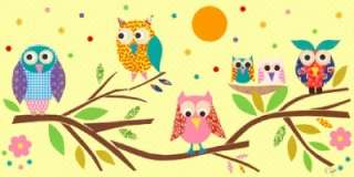 Owls Family Tree Cross Stitch Pattern  