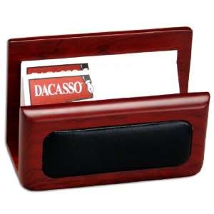  Wood & Leather Business Card Holder