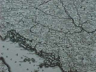 1670 De Wit Danube River Map ITALY GREECE TURKEY BOSNIA  