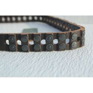   Raw Womens Leather Jail House Studded Belt Size 85 $156 100% Authentic