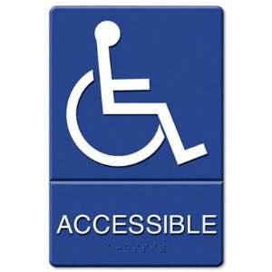  ADA Wheelchair Accessible Sign, Tactile Symbol/Braille 