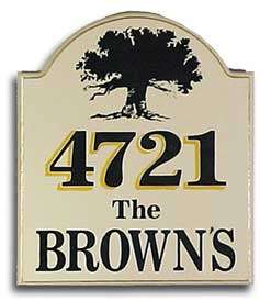 3101 PERSONALIZED NAME AND HOUSE NUMBER SIGN  