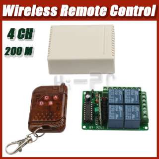 12V 10A 315MHZ 4 Channel 200M Wireless Remote Control Switch  