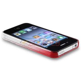 For iPhone 4 4S 4GS Red+Blue Ultra Thin Waterdrop Skin case  