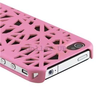 Pink Bird Nest Hard Case+PRIVACY FILTER for Sprint Verizon AT&T iPhone 