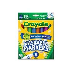  BIN587832 Crayola LLC Washable Bold Markers, Broad Tip 