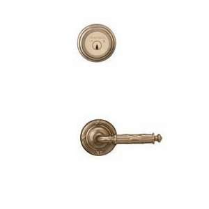   Blackened Cambria Single Cylinder Deadbolt and Cambria Passage Lever