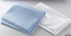 Disposable Tissue Poly Flat Bed Sheets 40x84 50 SMMS Blue  